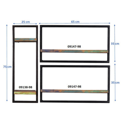 Wandregal-Set, 3-teilig