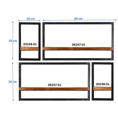 Wandregal-Set, 4-teilig