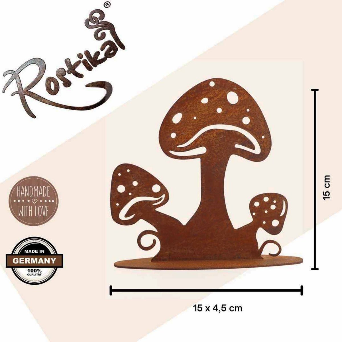 Herbstdekoration Pilze | Metalldeko Pilz für den Herbst