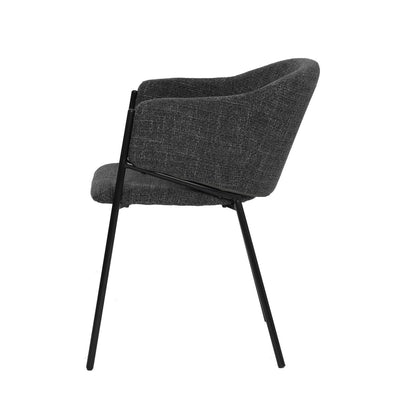 Armlehnstuhl 2er Set mit Strukturstoff