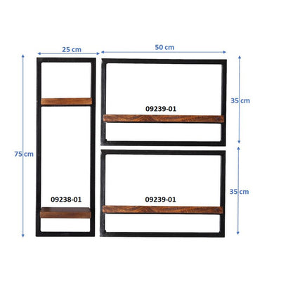 Wandregal-Set, 3-teilig