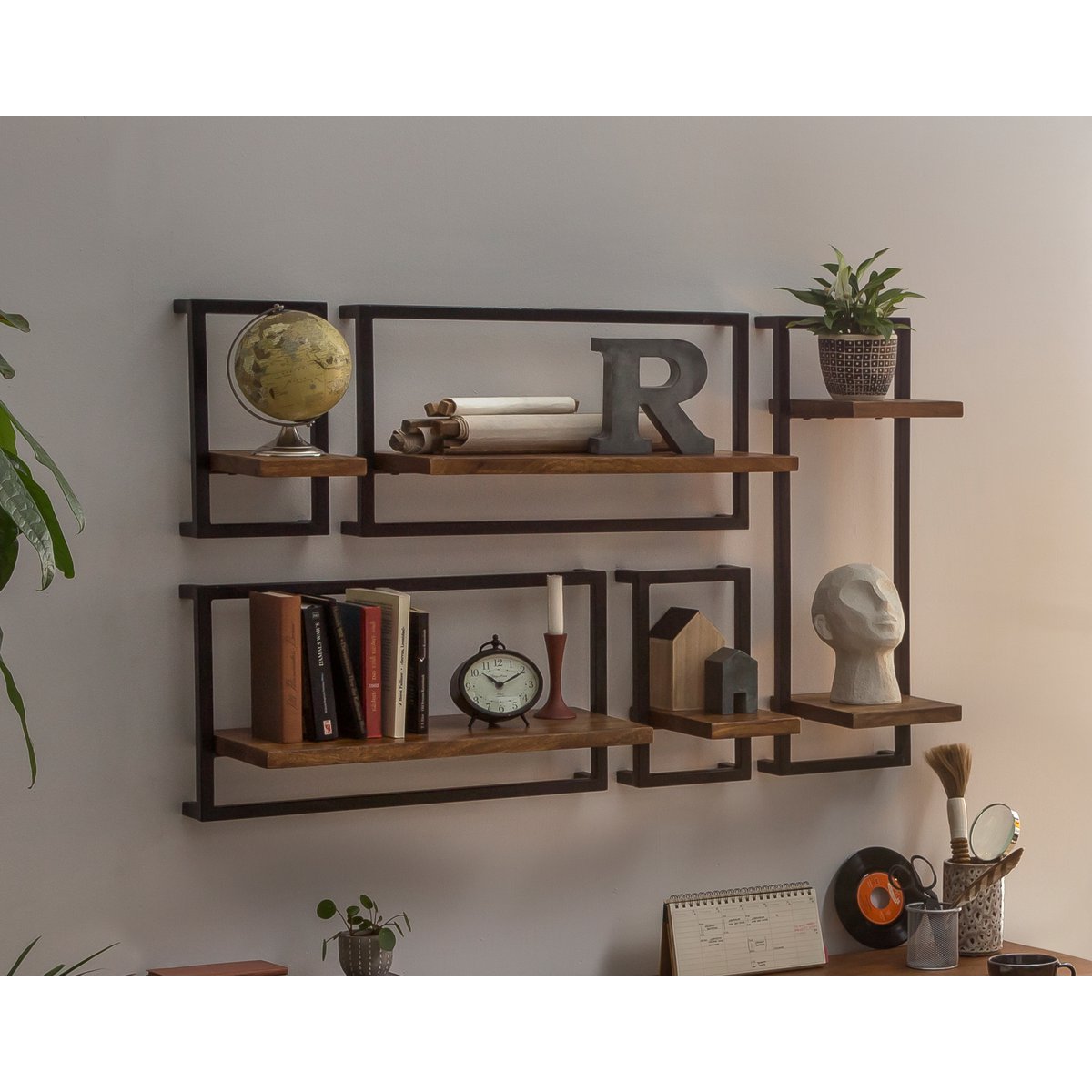 Wandregal-Set, 5-teilig