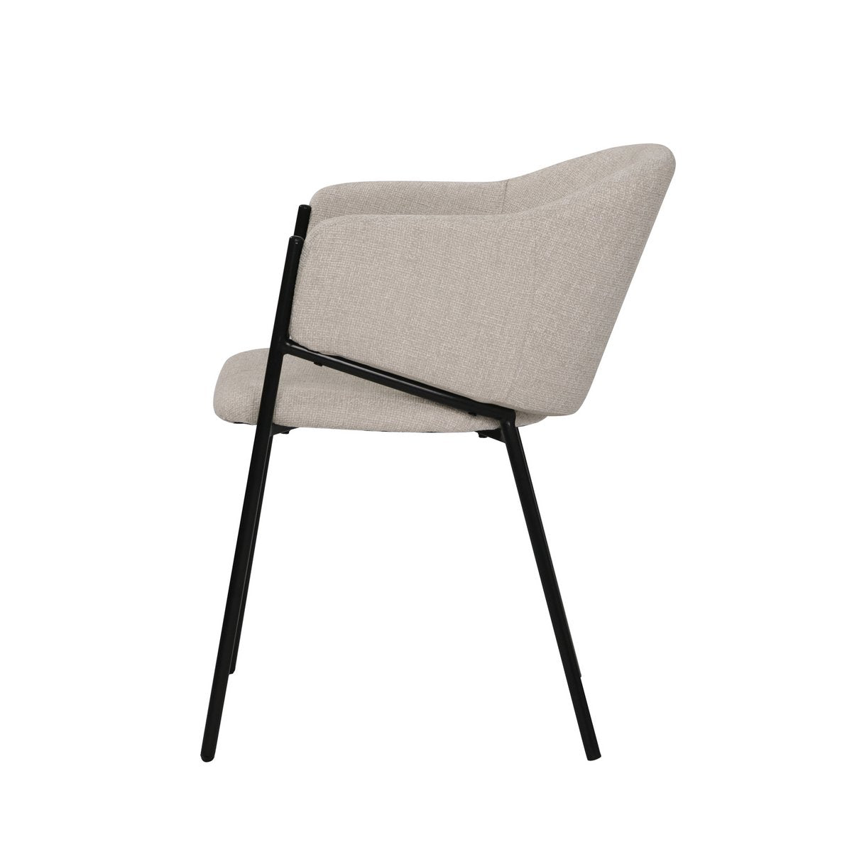 Armlehnstuhl 2er Set mit Strukturstoff