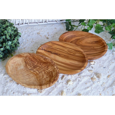 Schälchen oval 3er Set je Länge ca. 15 – 17 cm aus Olivenholz