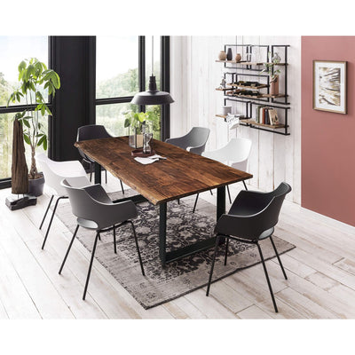 Tisch 140 x 80 cm, Platte 26 mm, nußbaumfarbig