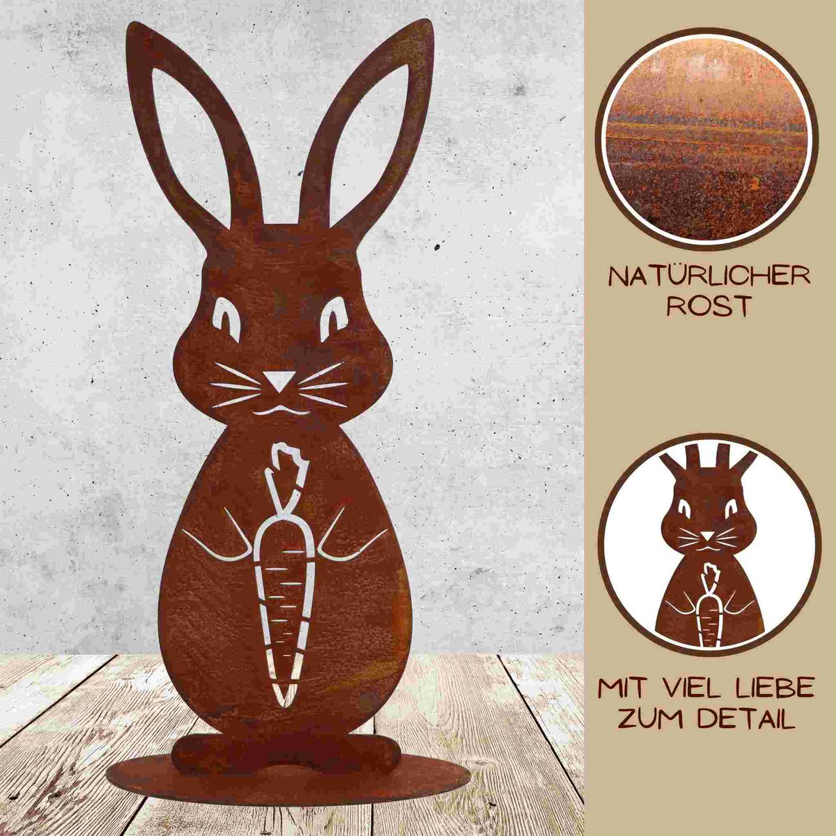 Karla Karotte – Garten Deko Kaninchen