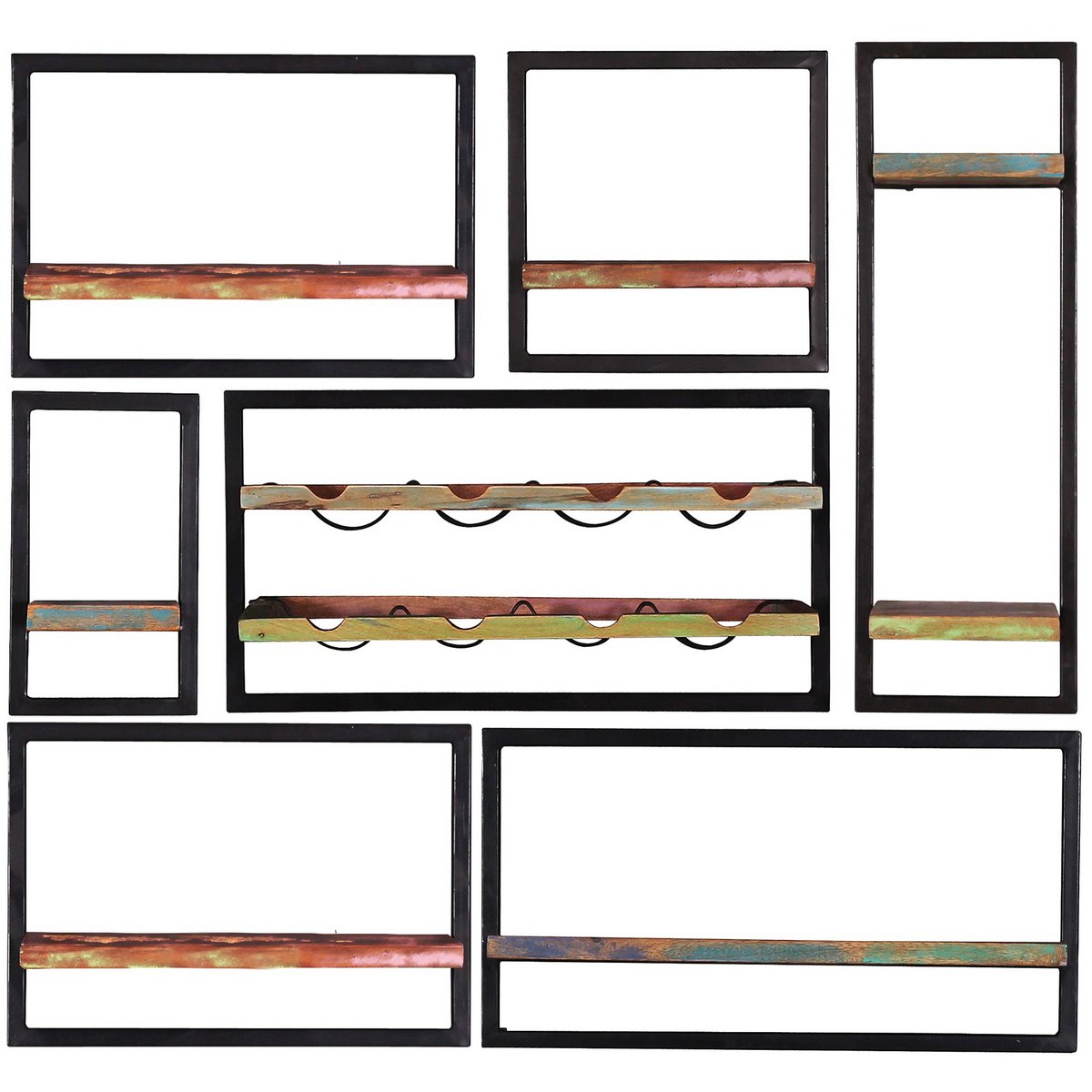 Wandregal-Set, 7-teilig