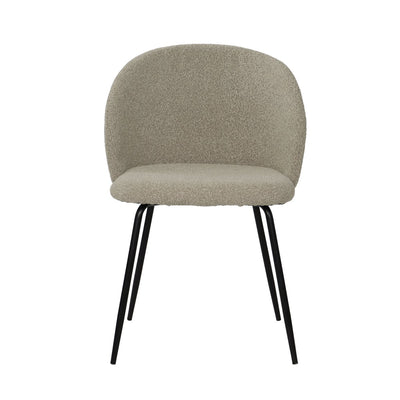 Stuhl 2er Set mit Bezug aus Strukturstoff