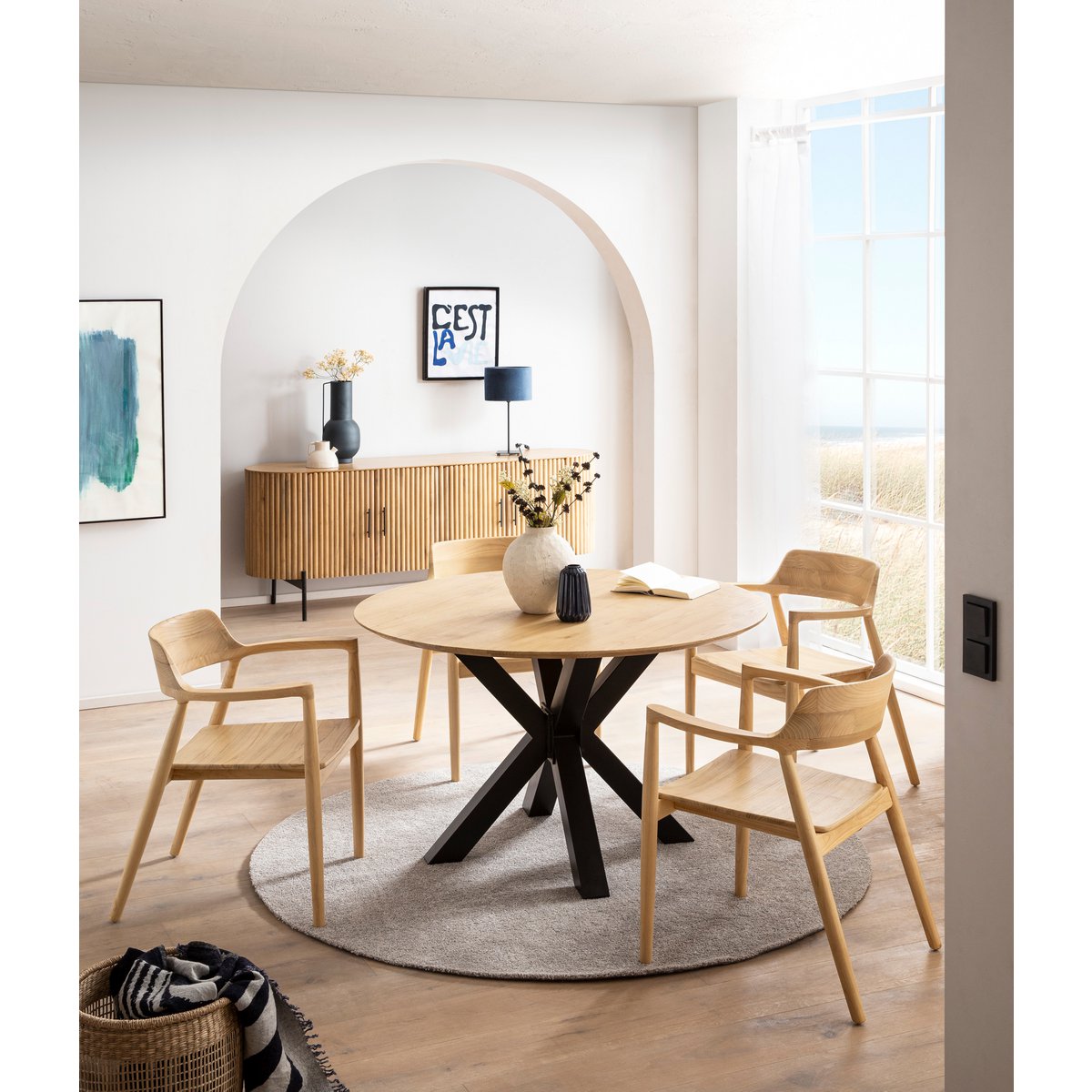 Tisch 120x120 cm aus Sungkaiholz