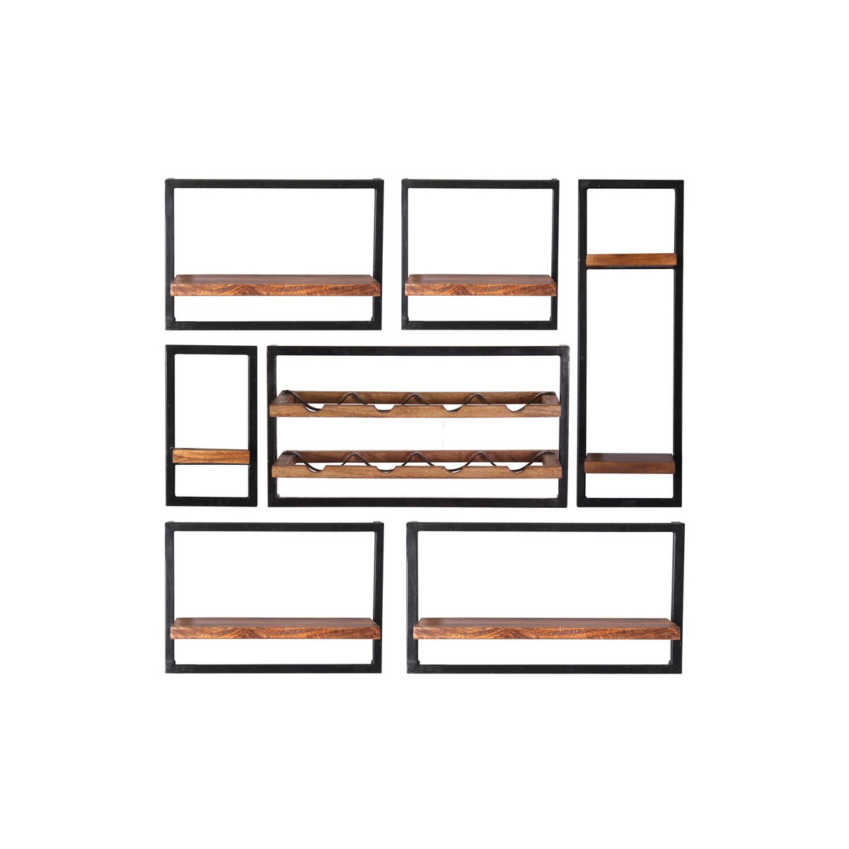 Wandregal-Set, 7-teilig