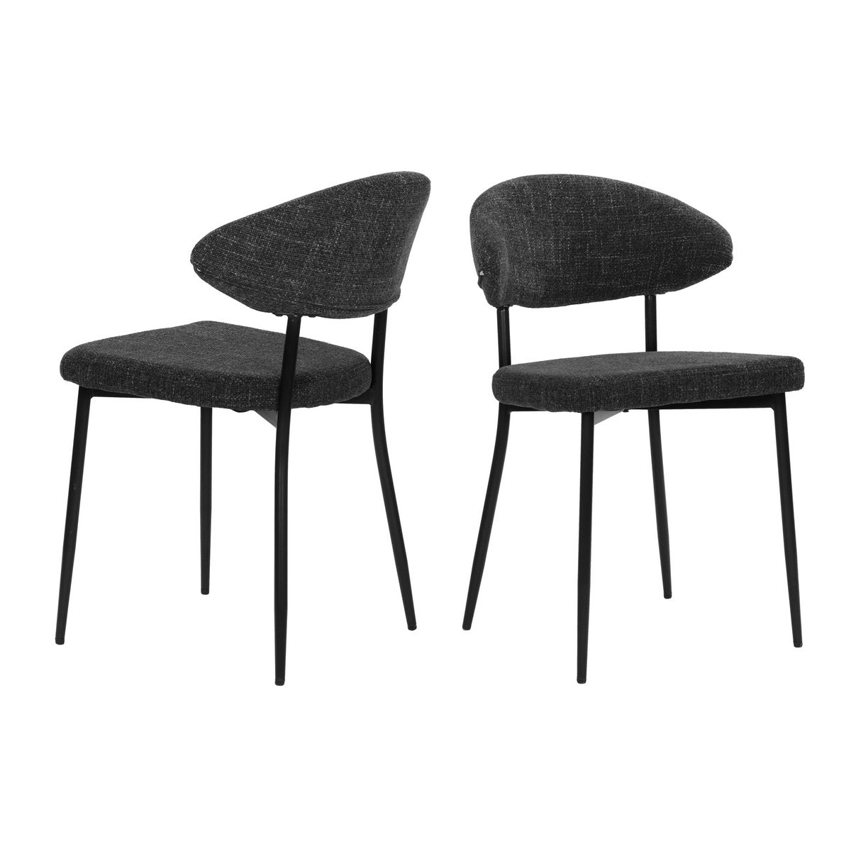 Stuhl 2er Set mit Strukturstoff