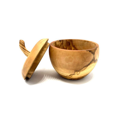 Dose wie Apfel aus Olivenholz