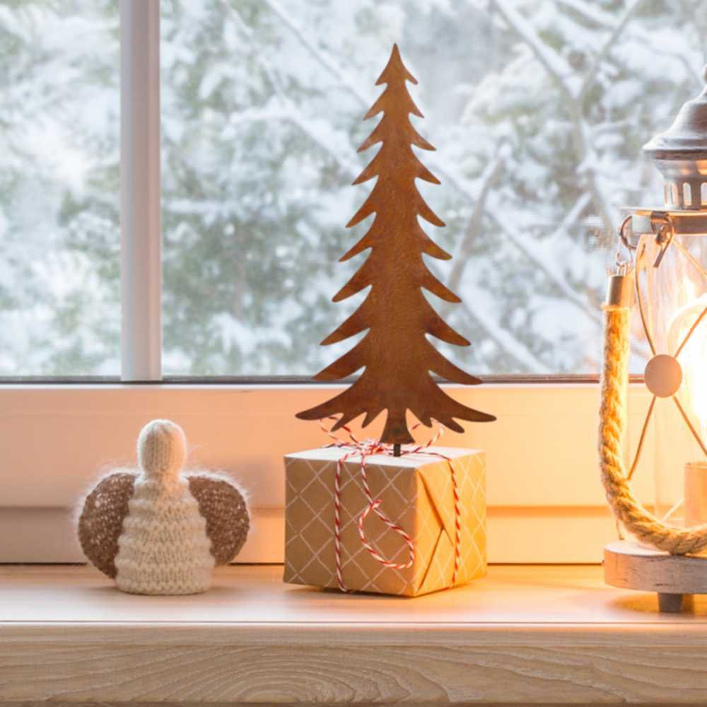 Christmas Edelrost Weihnachtsdeko Tannenbaum | zum Stecken