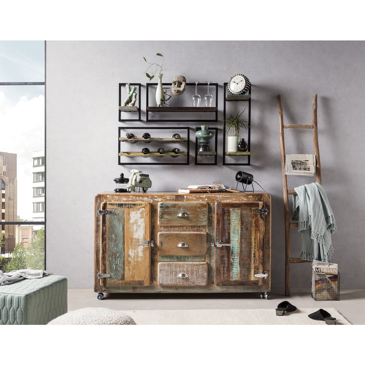 Wandregal-Set, 5-teilig