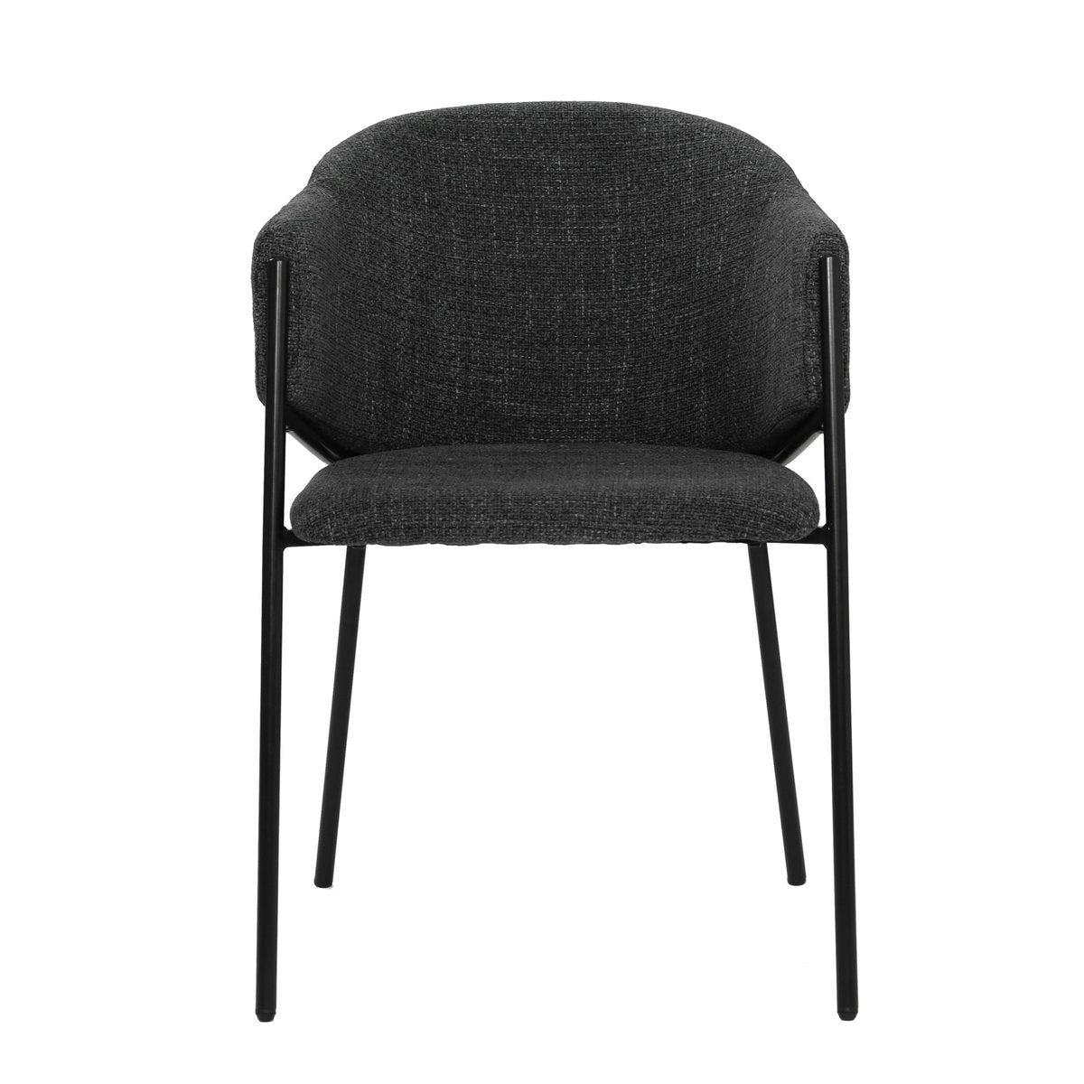 Armlehnstuhl 2er Set mit Strukturstoff