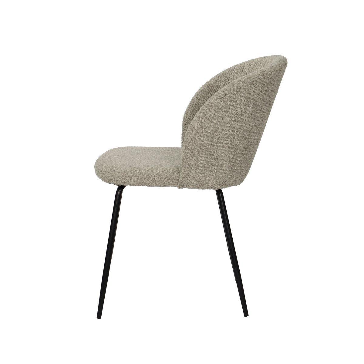 Stuhl 2er Set mit Bezug aus Strukturstoff