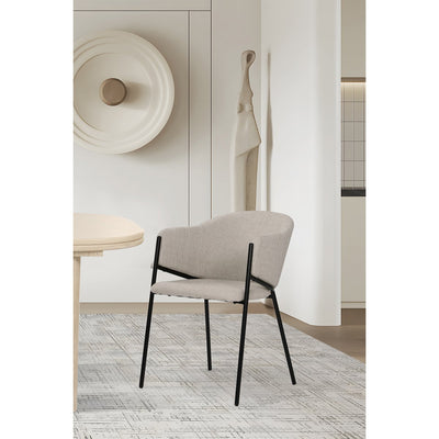 Armlehnstuhl 2er Set mit Strukturstoff