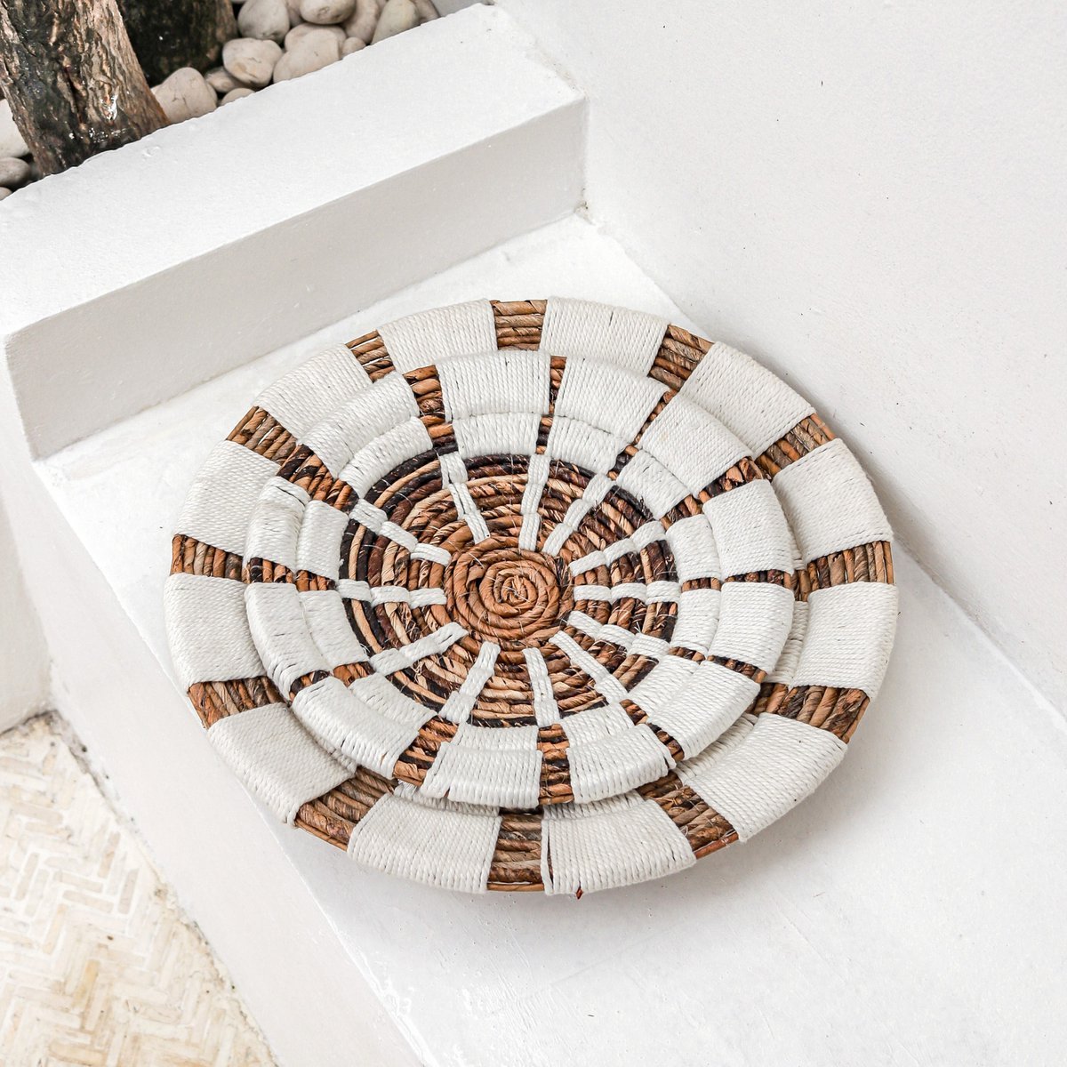 Wanddekoration | Wandkorb | Wandkorb | Dekoschale HUTAN aus Bananenfaser (2 Größen)