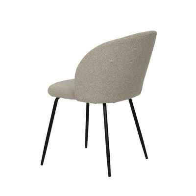 Stuhl 2er Set mit Bezug aus Strukturstoff